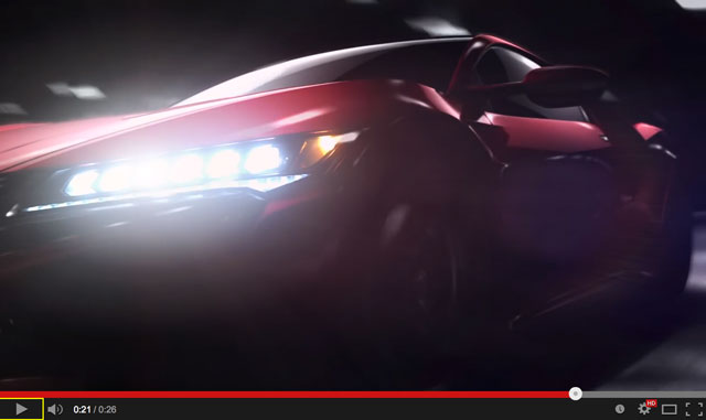 新型NSX　チラ見せ映像　【Acura】