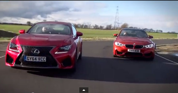 LEXUS　RC−F　VS　BMW M4 【動画あり】