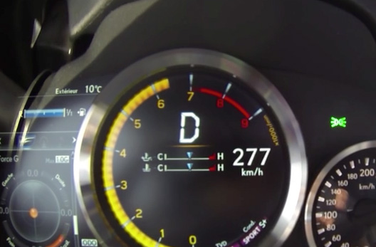 LEXUS RC F 0-277㎞／h 加速動画