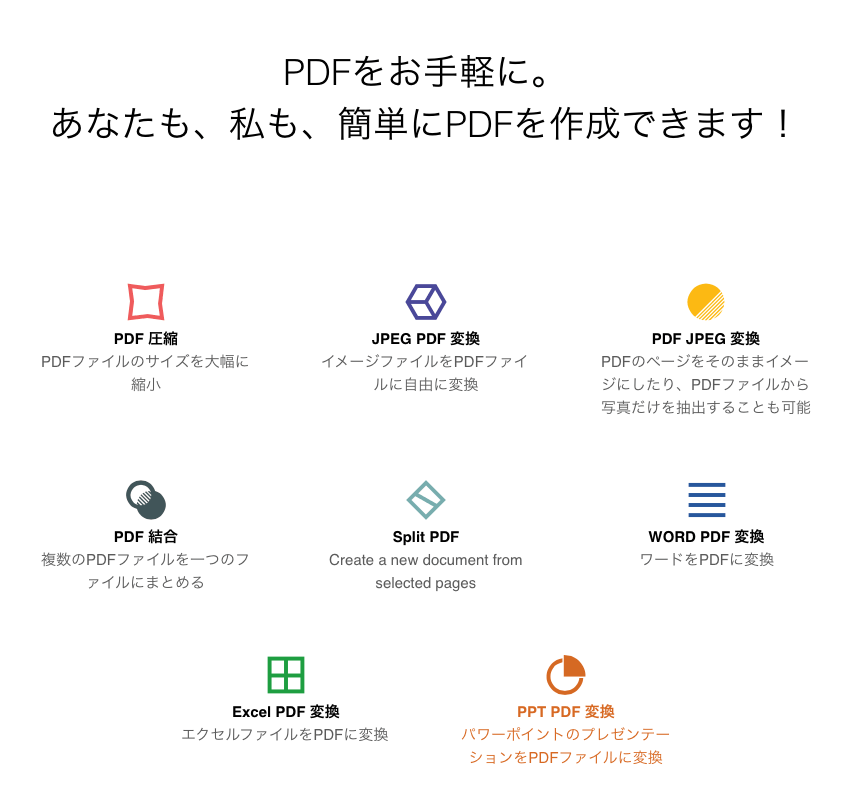 PDFをお手軽に。簡単にPDFを作成できるサイト「smallpdf」